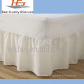 100% cotton plain cotton bed skirt with fitted sheet